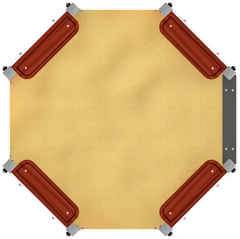 Песочница восьмигранная КАРНАВАЛ (Шапито) ИО 5.01.04-20