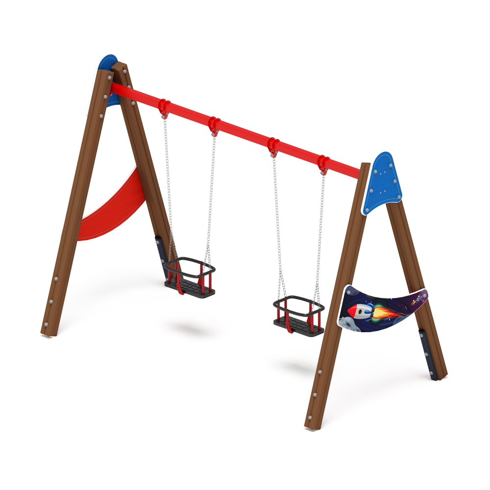 КОСМОПОРТ качели Д2 двойные ИО 12.Д.04.04.02-П