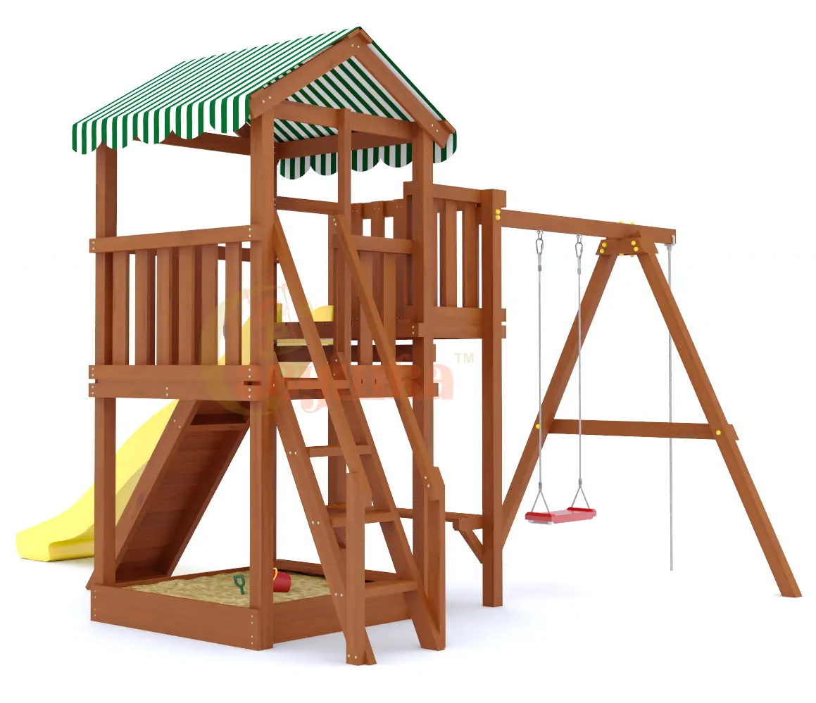 Детская площадка Савушка Мастер 1 Plus (Махагон) (горка 3 метра)