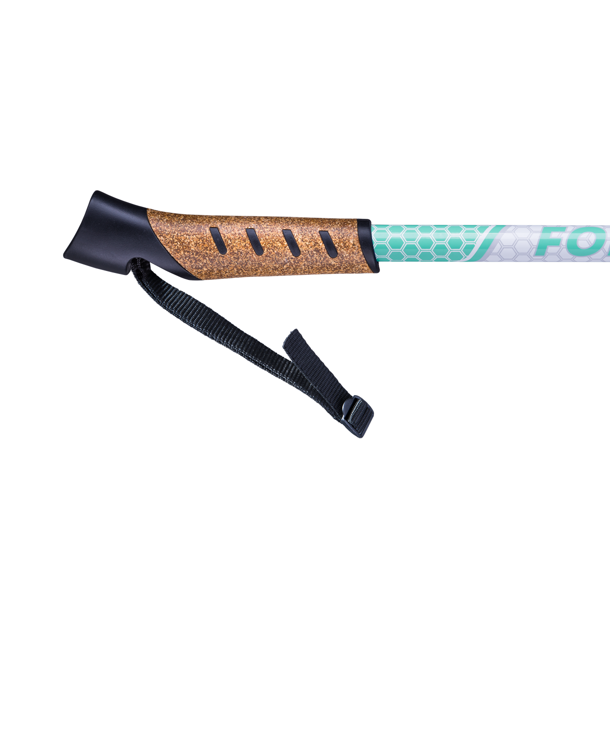 Палки для скандинавской ходьбы Forester, 67-135 см, 3-секционные, белый/мятный