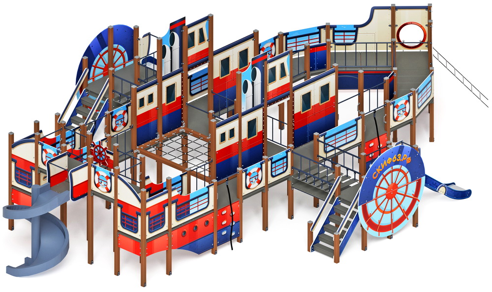 ПАРОХОД детский игровой комплекс ДИК 2.03.3.05-01 (H=1200, H=2000)