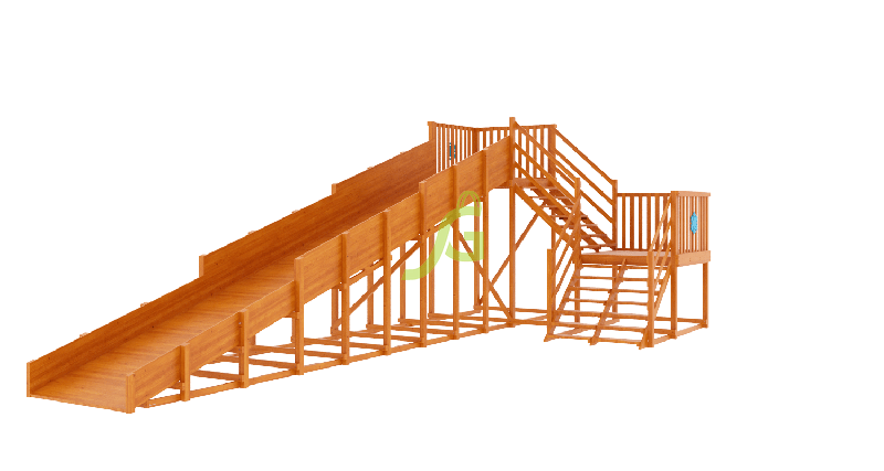 Зимняя деревянная горка Snow Fox, скат 10 м (мод. 2)