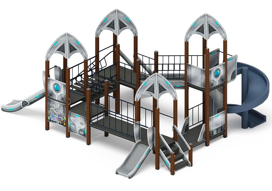 КОСМОПОРТ детский игровой комплекс ДИК 2.14.02-01 (H=750, H=1200, H=2000)