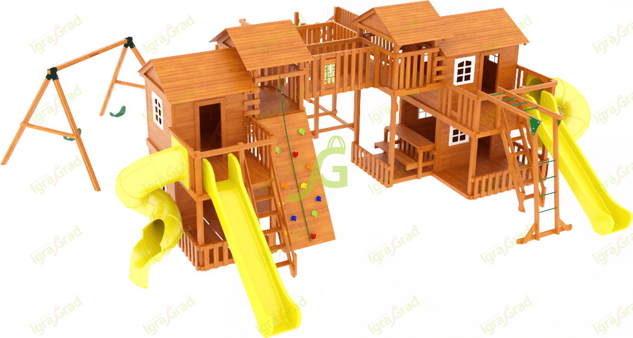 Детская деревянная площадка IgraGrad Домик 7 мод.3