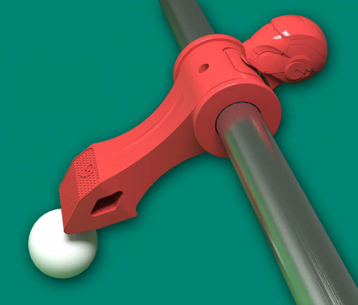 Настольный футбол Nine Star Iron Men 5 ф (144 х 75 х 90 см, красный)