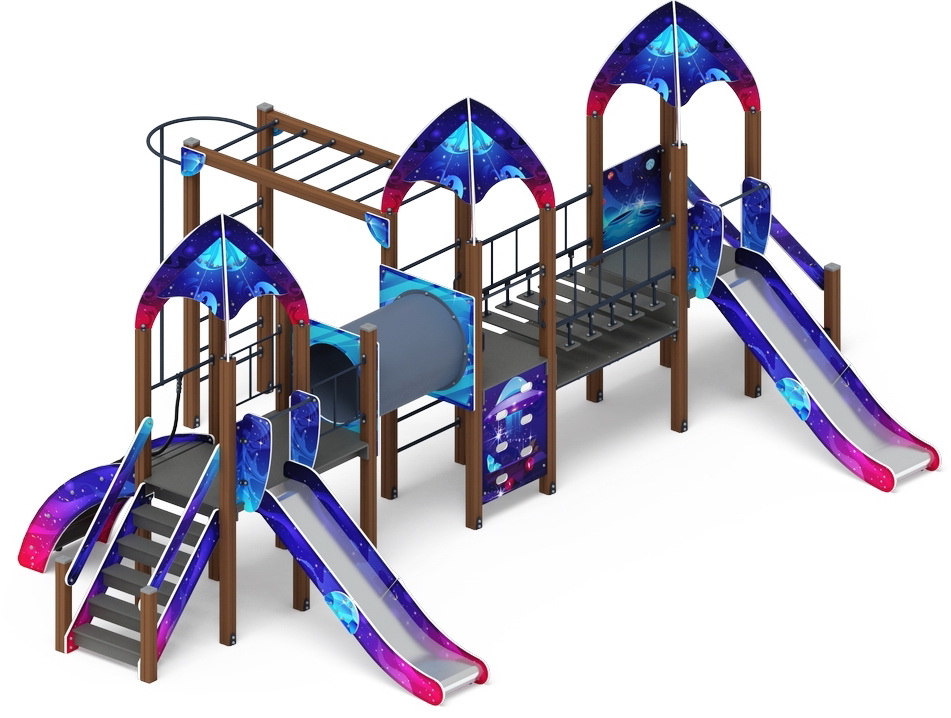 КОСМОПОРТ детский игровой комплекс ДИК 2.14.05-02 (H=1200)