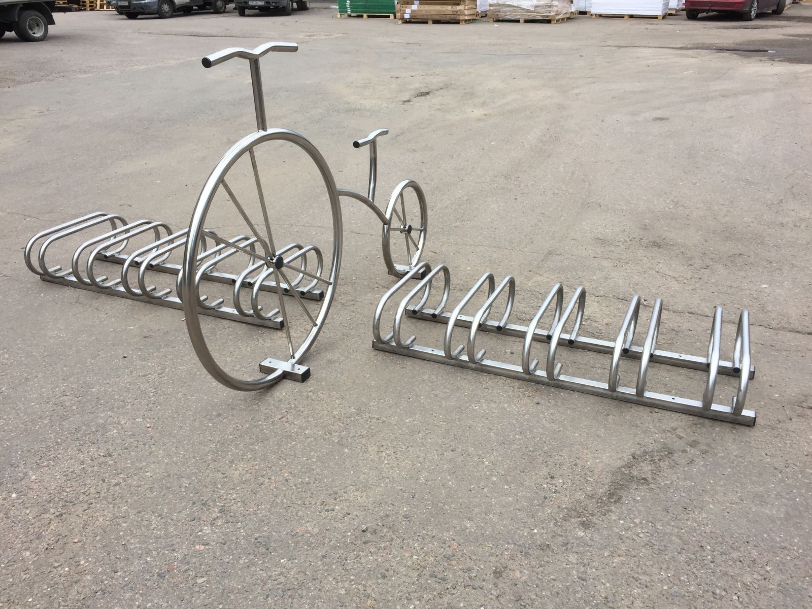 Велосипед декоративный из нержавеющей стали