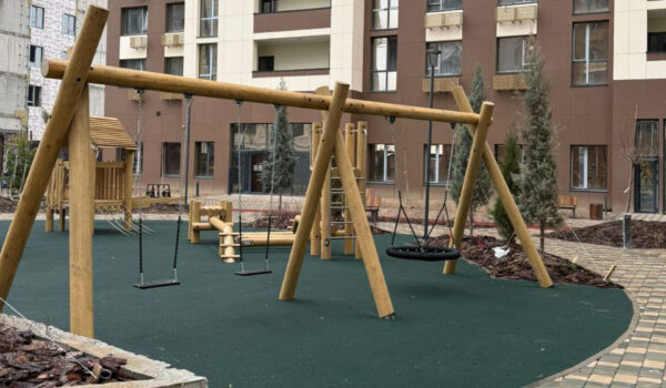 Качели сдвоенные для детской площадки Столбушка КЧ-33.2.2