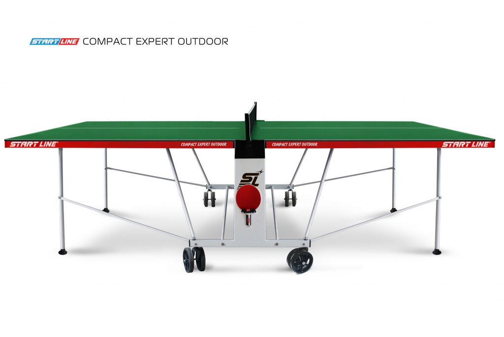 Теннисный стол START LINE Compact Expert Outdoor Green с сеткой