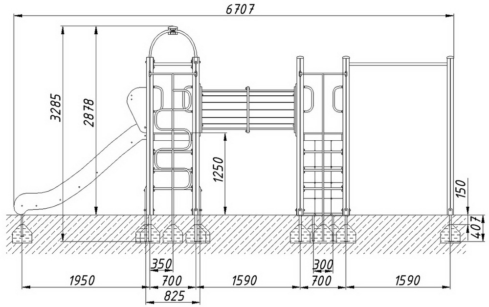 Детский игровой комплекс ZION Белый медведь (КД082)