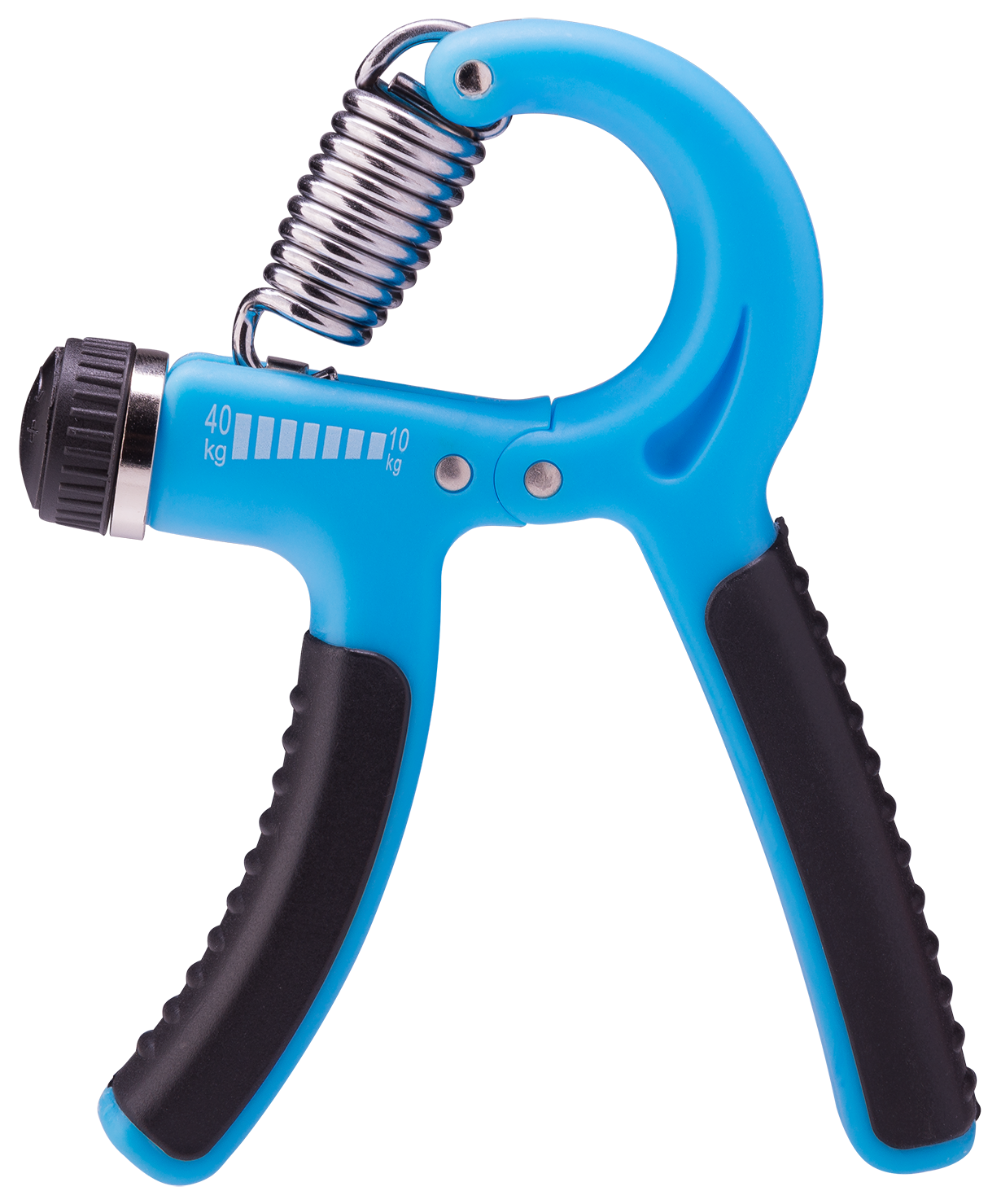 Эспандер кистевой пружинный ES-302, с регулировкой нагрузки, синий/черный