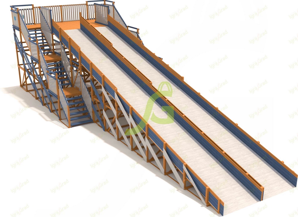 Зимняя горка IgraGrad Snow Fox, скат 18 м мод.3