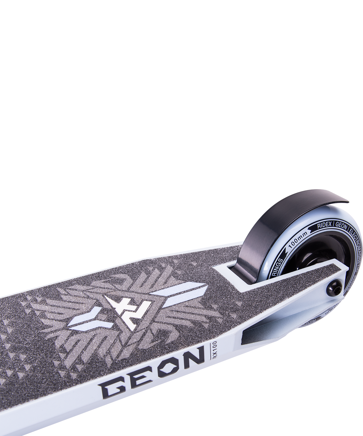 Самокат трюковый Geon white 100 мм