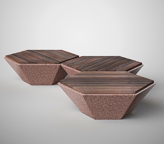 Скамья бетонная МОЗАИКА С-47