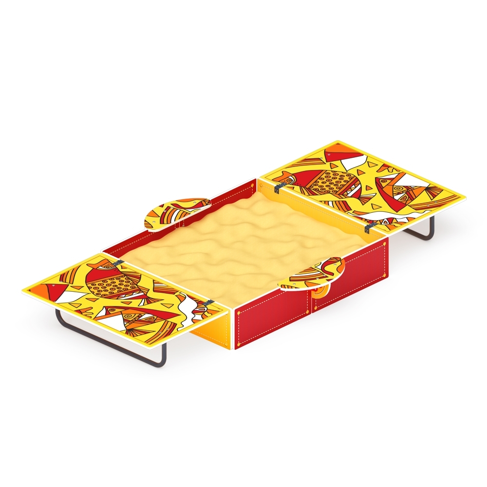 Песочница с крышкой (Рыбы) (крупная) ИО 5.01.11-08