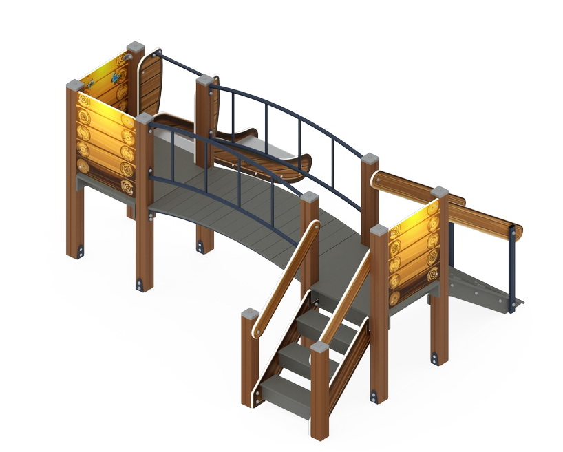 КАРАПУЗ (Эко) детский игровой комплекс ДИК 1.001.06-02 (H=750)