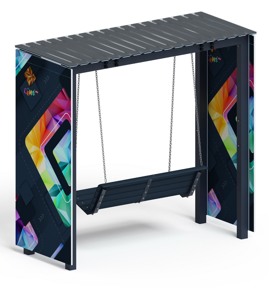 Пергола с качелями (СКИФ) МФ 78.06.01 /с поликарбонатом/