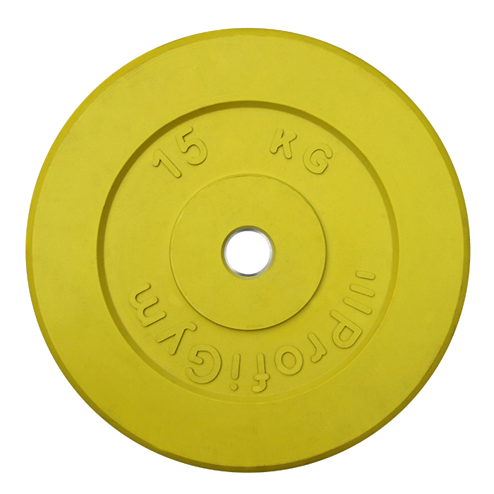 Диск обрезиненный "ProfiGym" d 26 мм жёлтый 15,0 кг