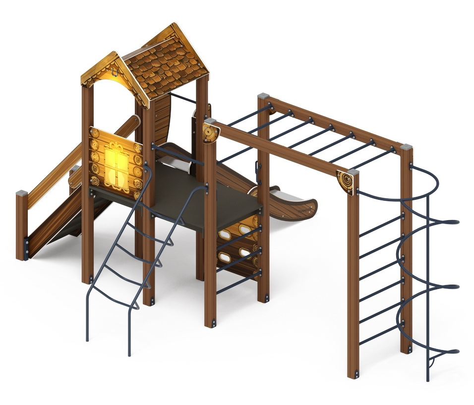 ИГРАЙТЕ С НАМИ (Эко) детский игровой комплекс ДИК 2.01.1.08-02 (Н=1200)