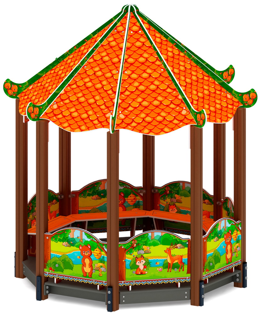 Беседка-пагода КАРНАВАЛ (Полянка) для детской площадки МФ 10.22.01-02