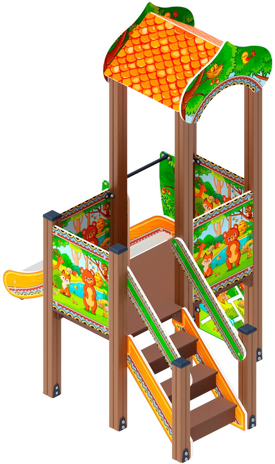 ПОЛЯНКА детский игровой комплекс ДИК 1.16.02-01 (H=900)