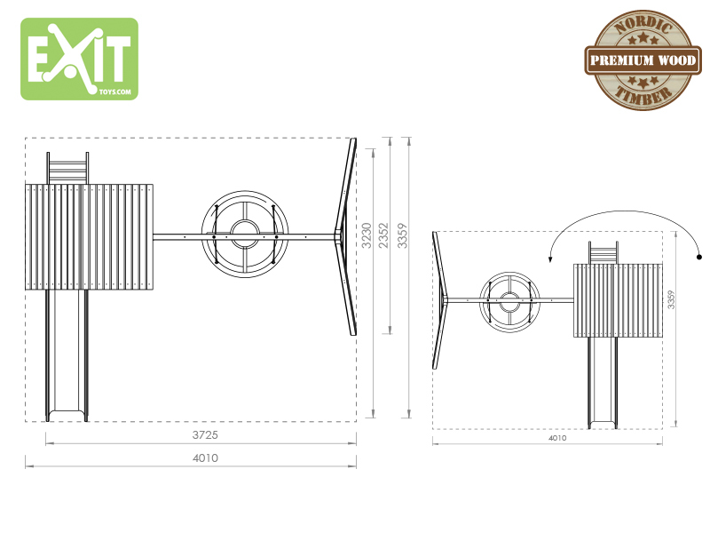 Игровой комплекс Акцент с кaчелями-гнездо
