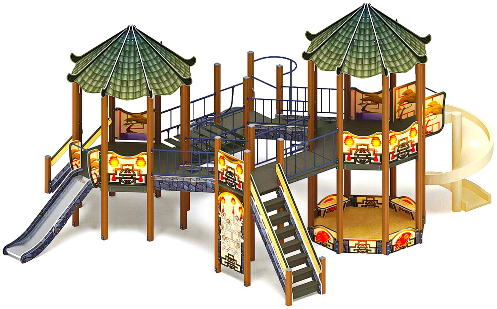 КАРНАВАЛ детский игровой комплекс ДИК 2.22.04-02 (H=2000, H=1200)