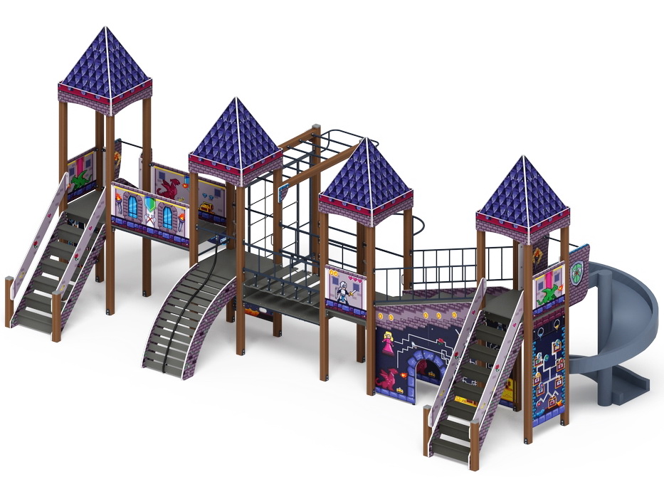 ЗАМОК детский игровой комплекс ДИК 2.18.10-03 (H=1500, H=2000)