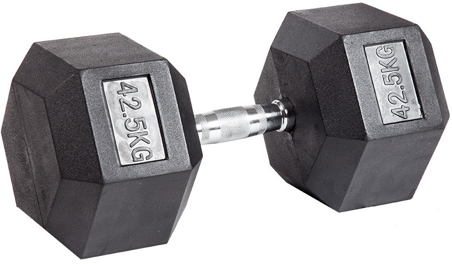 Гантель гексагональная обрезиненная 42,5 кг