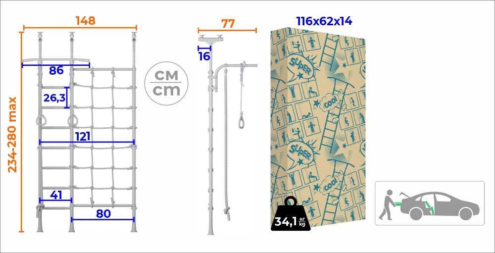 Шведская стенка R3 Romana (01.30.7.06.410.04.00-28) зелёное яблоко