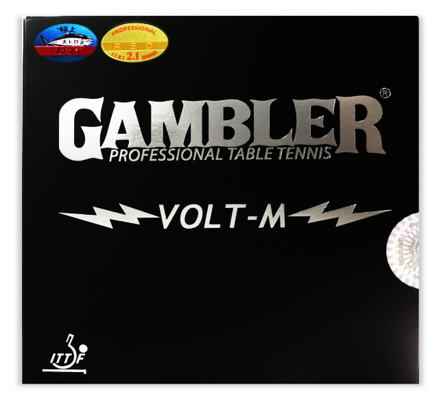 Накладка на ракетку для настольного тенниса GAMBLER Volt m hard 2,1 red