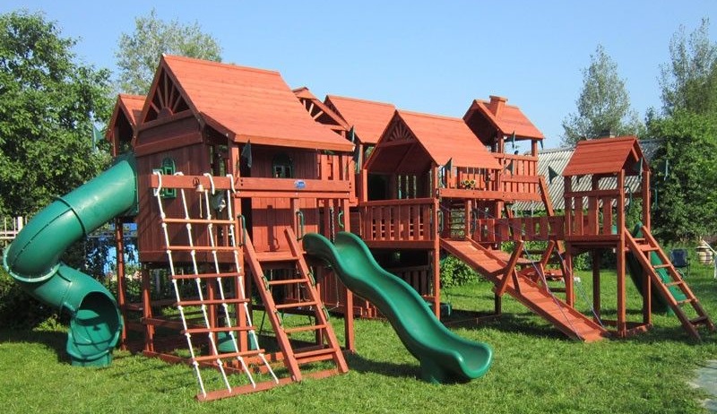 Детская деревянная игровая площадка МЕТРОПОЛИС