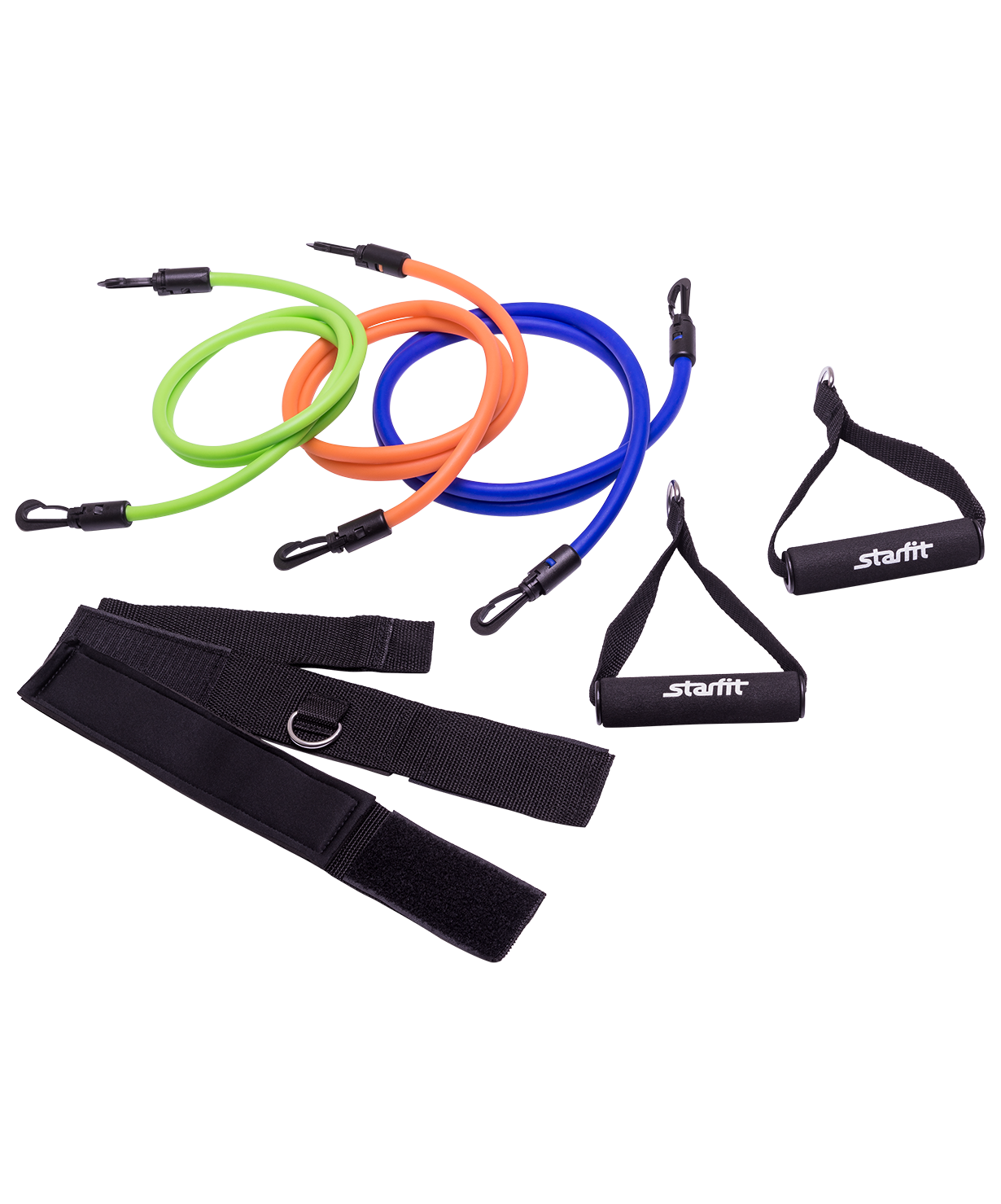 Комплект съемных эспандеров ES-606, с ручками, расширенный