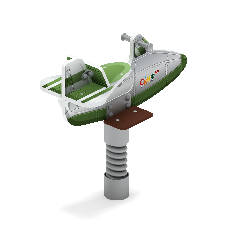 САМОЛЕТИК (зеленый) качалка на пружине ИО 22.03.02-01