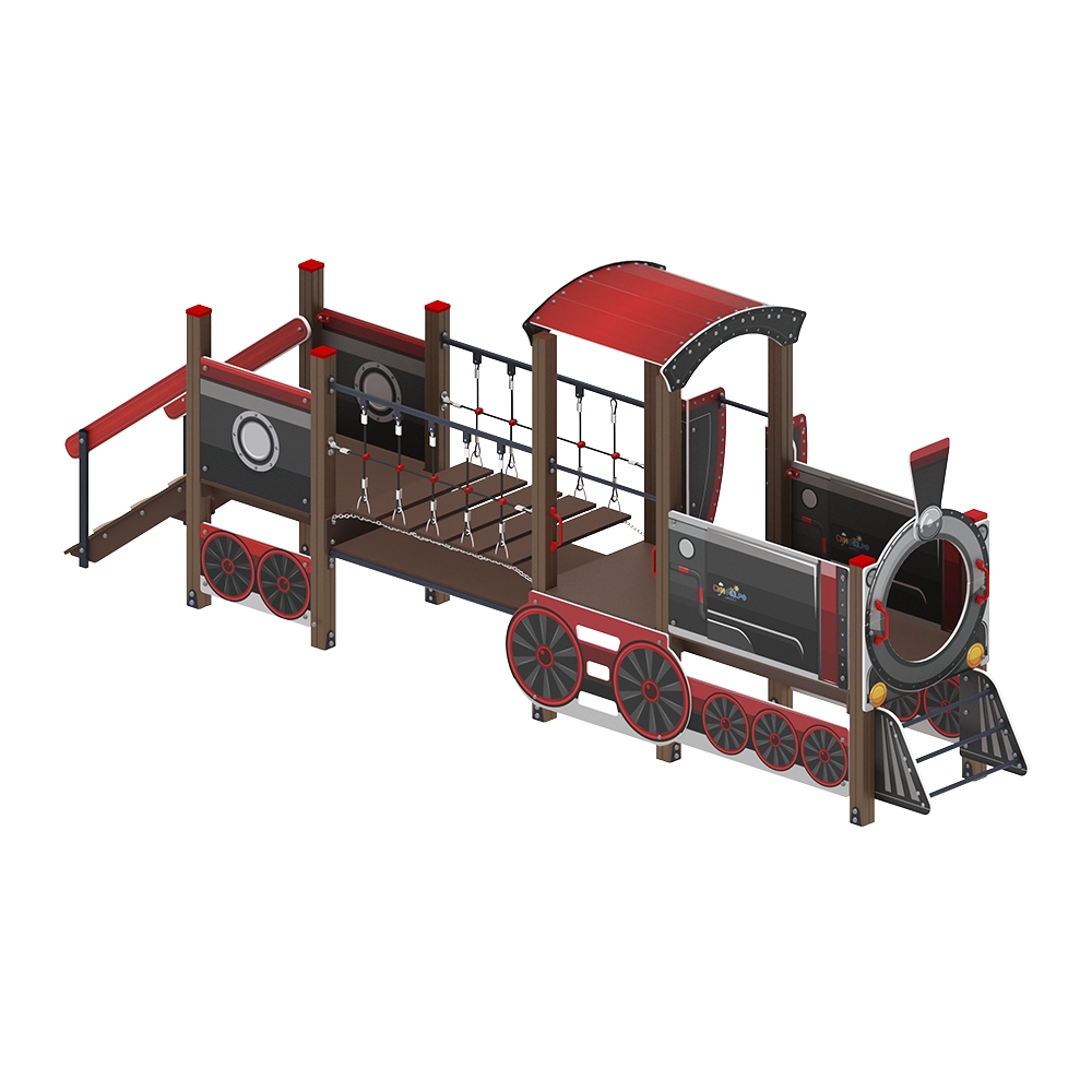 ПАРОВОЗИК (черный) детский игровой комплекс ДИК 1.03.5.02-02 (H=750)