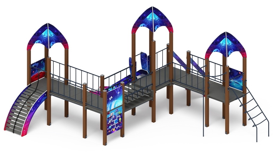 КОСМОПОРТ детский игровой комплекс ДИК 2.14.07-02 (H=1200)