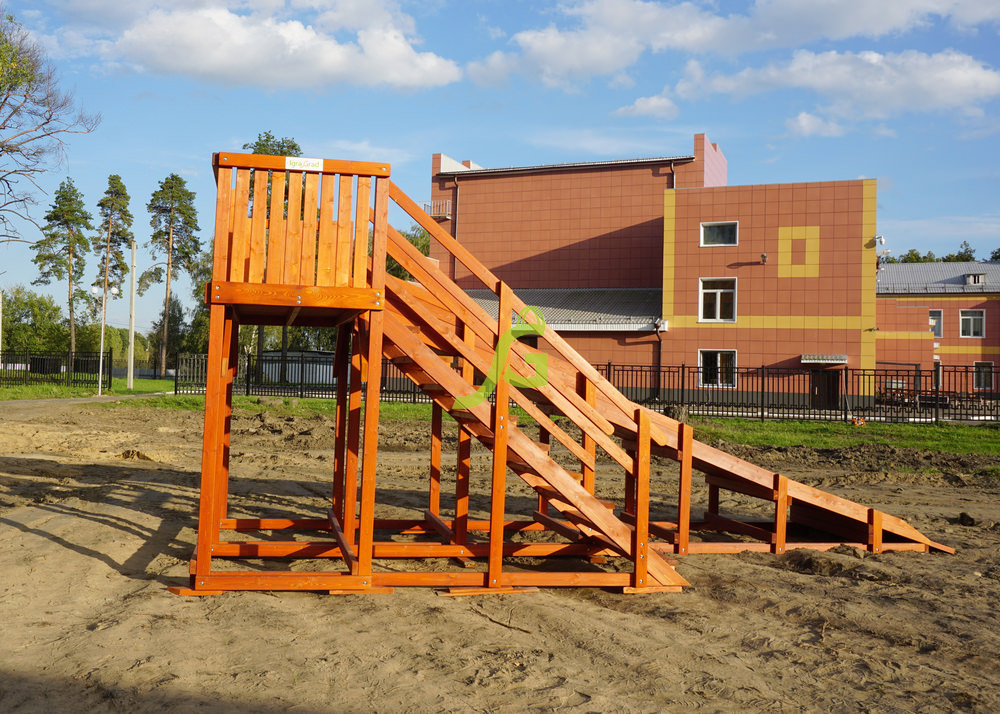 Детские деревянные зимние горки Snow Fox, скат 5,9 метров