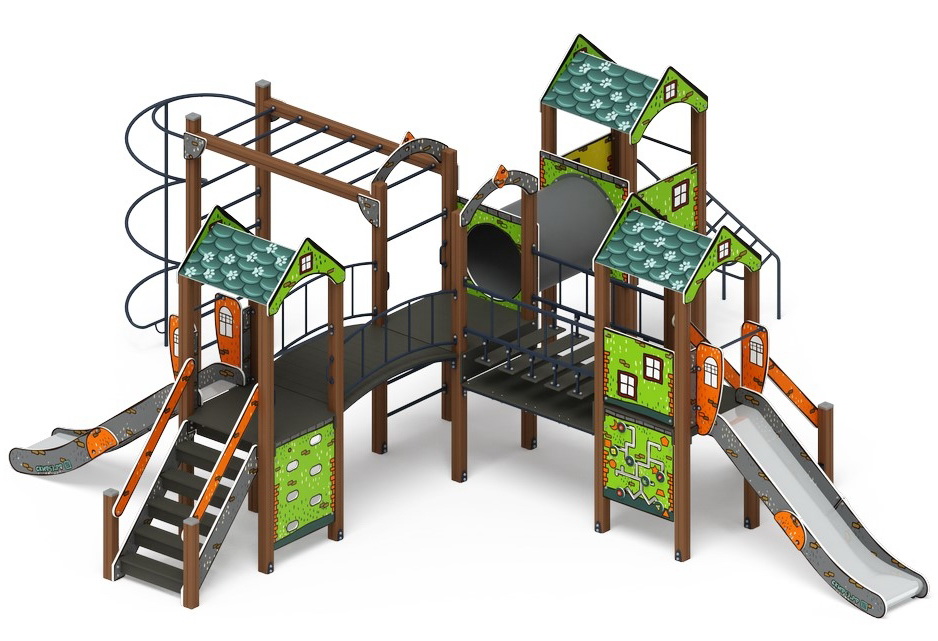 ДВОРИК ДЕТСТВА (Город) детский игровой комплекс ДИК 2.01.4.02-21 (Н=1200)