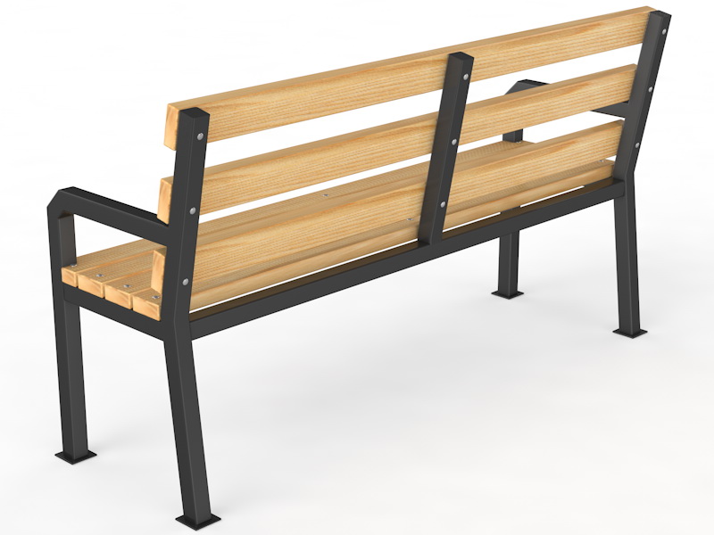 Уличная скамейка со спинкой «Дача» (14.6.600)