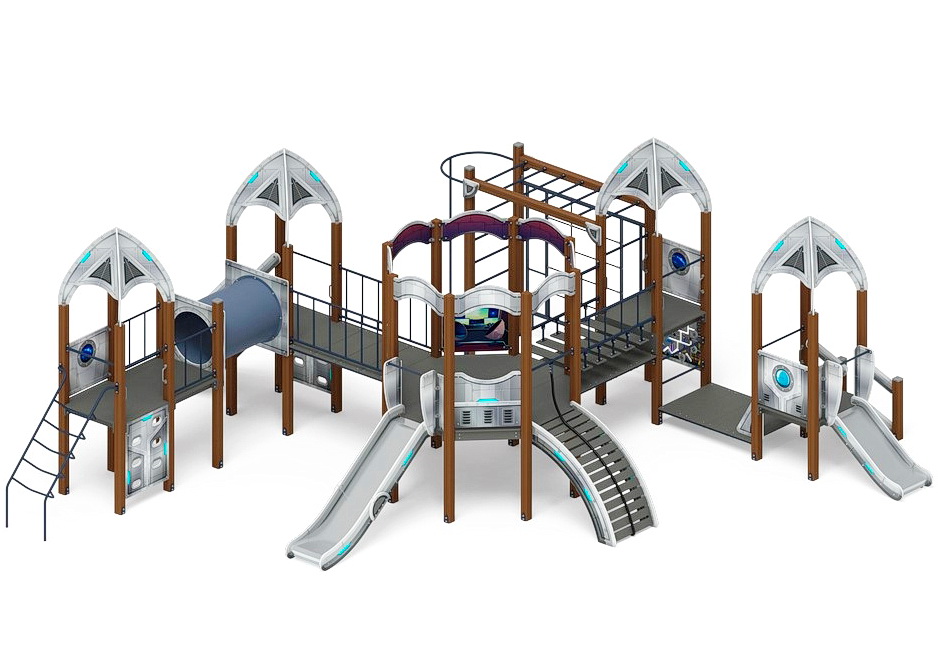 КОСМОПОРТ детский игровой комплекс ДИК 2.14.03-01 (H=750, H=1200)