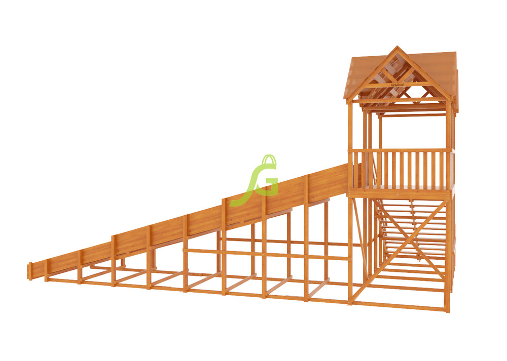 Зимняя деревянная горка Snow Fox Макси, скат 10 м