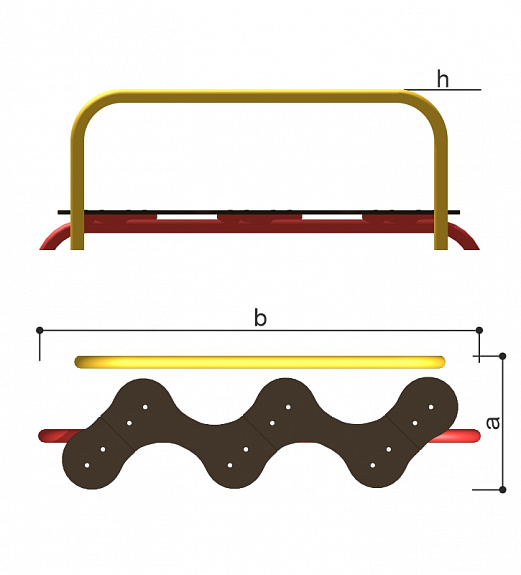 Шагоход ЗМЕЙКА С ПОРУЧНЕМ Romana 057.88.00