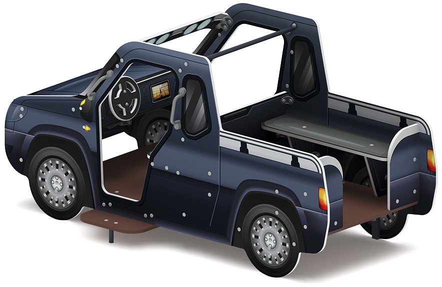 ДЖИП пикап Металлик игровая форма МФ 10.03.10-11