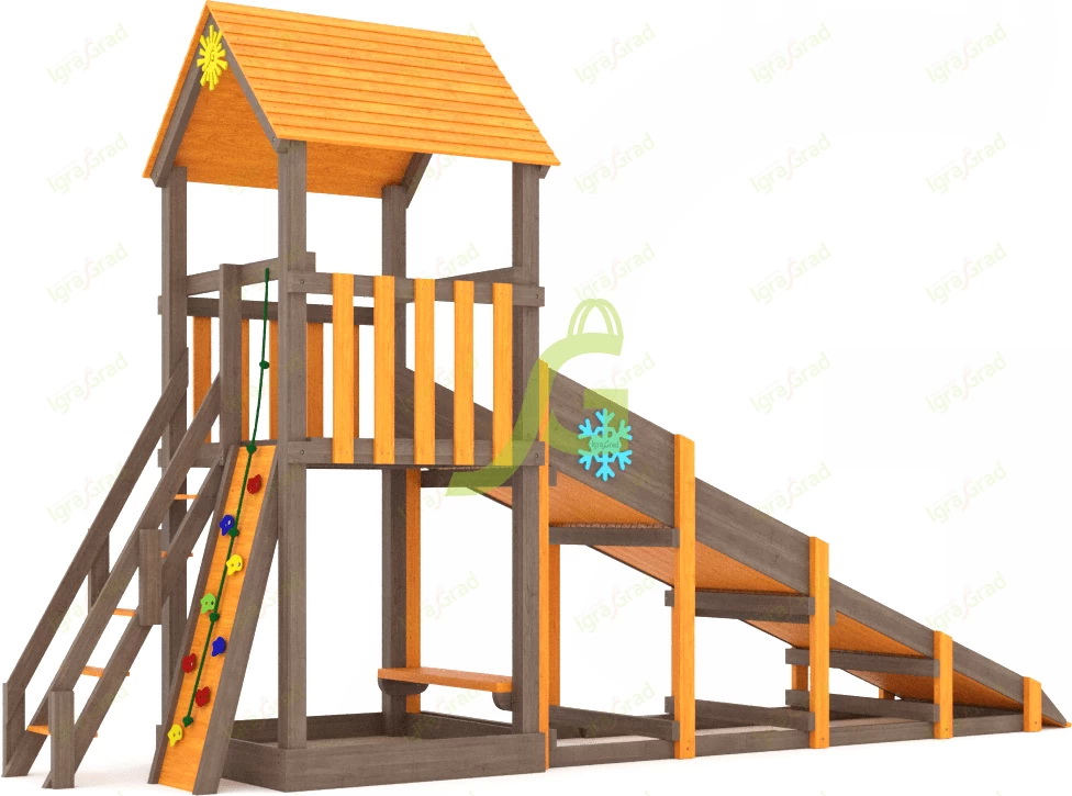 Всесезонная площадка IgraGrad С Tower со скалодромом SF1