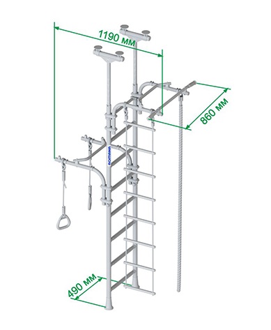 Шведская стенка R6 Romana (01.20.7.06.490.07.00-14) зелёное яблоко