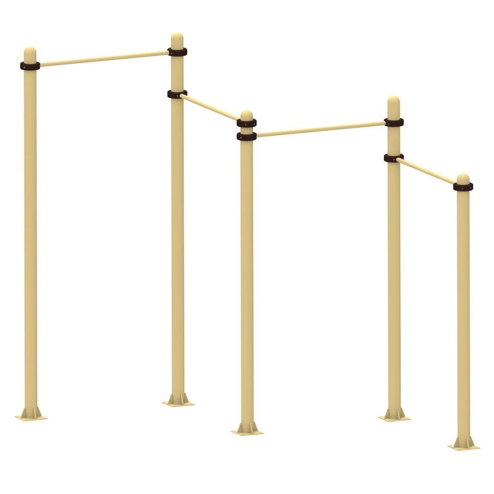 Комплекс четырех секционный разноуровневый турник – змейка Air-Gym YSK29