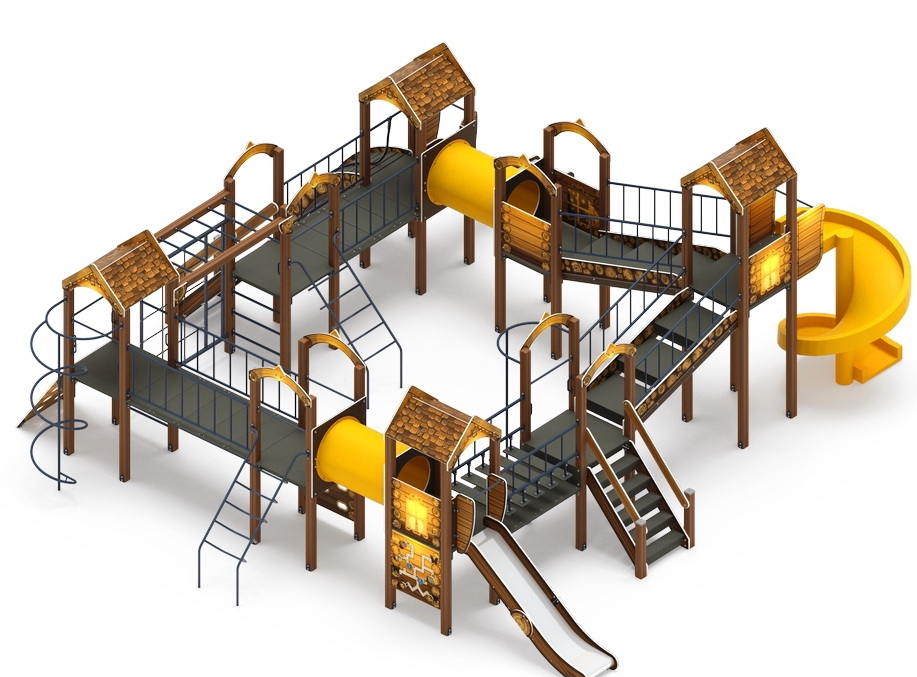 ОСТРОВ ДЕТСТВА (Эко) детский игровой комплекс ДИК 2.01.8.02-22 (Н=1200, Н=2000)