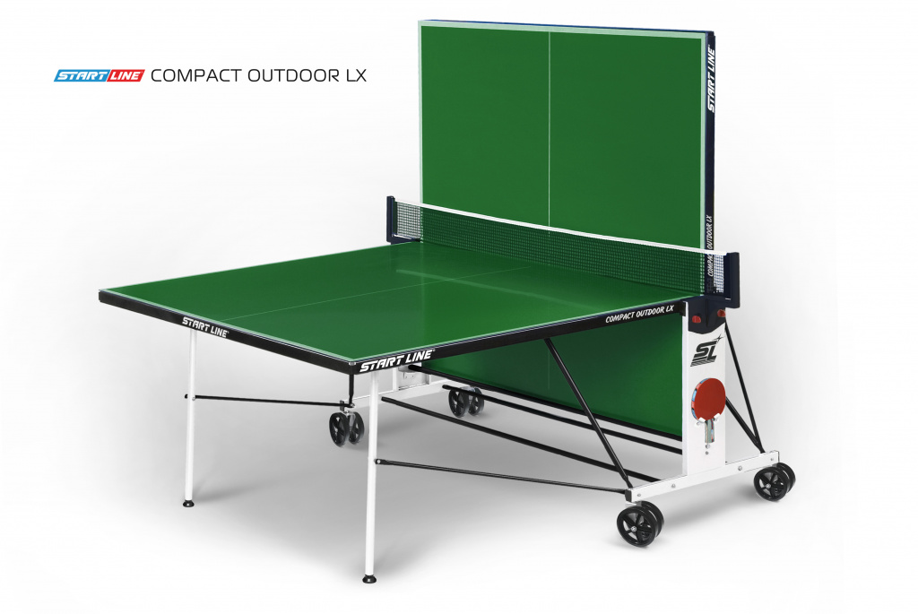 Теннисный стол START LINE Compact Outdoor 2 LX green, с сеткой
