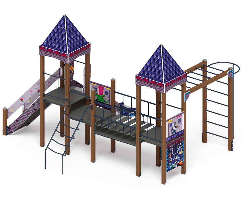 ЗАМОК детский игровой комплекс ДИК 2.18.01-03 (H=1500)
