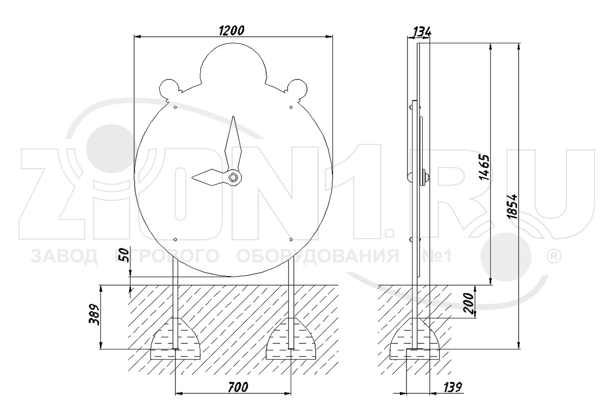 Игровая панель ZION Будильник (ИМ040)
